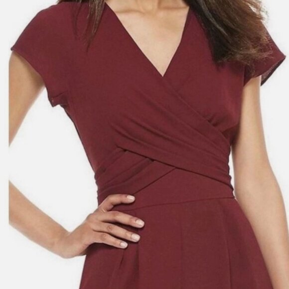 Gal Meets Glam Size 00 Delaney Jumpsuit Wine New Holidays Office Wedding Guest - Picture 7 of 16